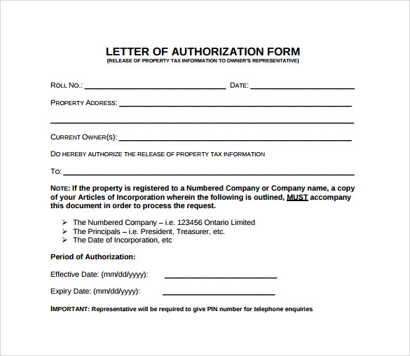 letter of authorization template for telecom